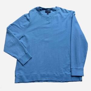 Men's Even Tide Blue XXL Cotton Long Sleeve Crew‎ Neck Sweatshirt NWOT